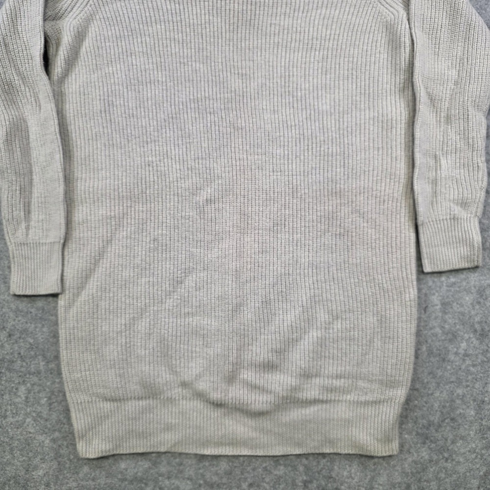Garnet Hill Sweater Dress Womens Large Gray Merino Wool Turtleneck NWT NEW - Picture 4 of 15